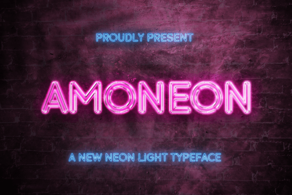 Amoneon Font Review: Neon Display Typography for Bold Brands