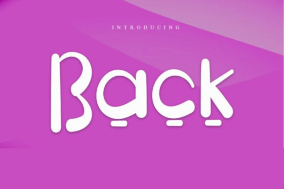 Back: A Unique Handwritten Display Font for Web Design