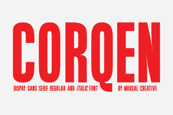 Corqen: A Modern Display Font for Makers
