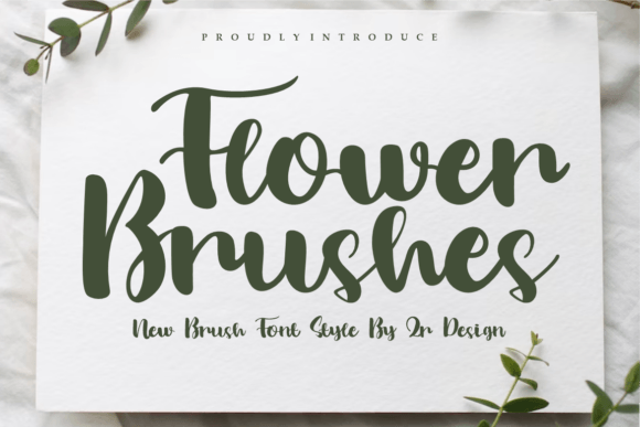 Flower Brushes Font: A Bold Display Typeface for Editorial Design