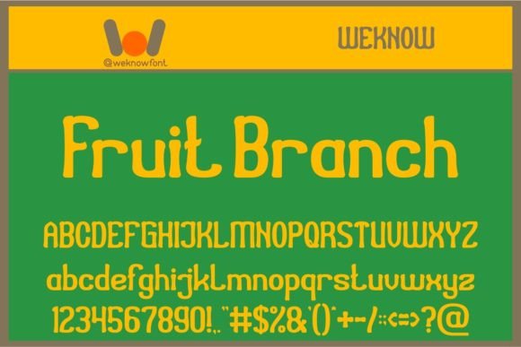Fruit Branch Font: A Playful Display Type for Creative Brands