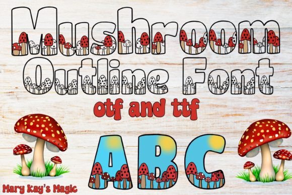 Mushroom Outline Font Review for Whimsical Branding
