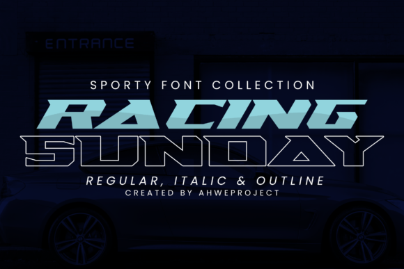 Racing Sunday: A Modern Techno Display Font for Bold Campaigns