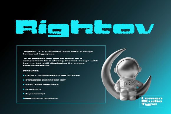 Rightov: A Futuristic Display Font for Bold Maker Brands