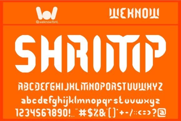 Shrimp: A Techno Display Font for Modern Web Design