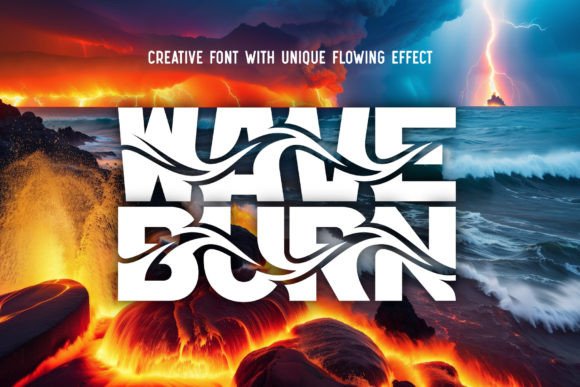 Wave Burn: The Distorted Display Font for Bold Campaigns